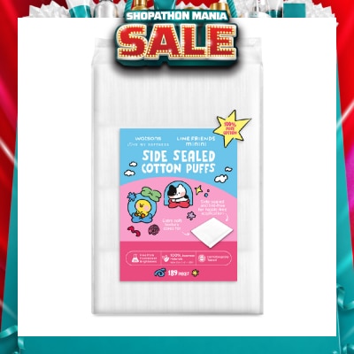 WATSONS - Line Friends Minini Side Sealed Cotton Puffs 189s