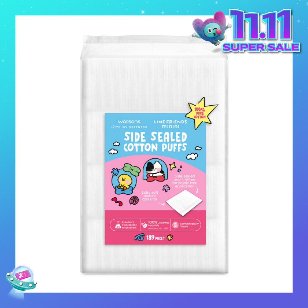 Line Friends Minini Side Sealed Cotton Puffs 189s