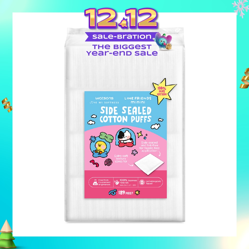 Line Friends Minini Side Sealed Cotton Puffs 189s