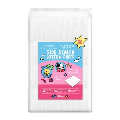 WATSONS Line Friends Minini Side Sealed Cotton Puffs 189s