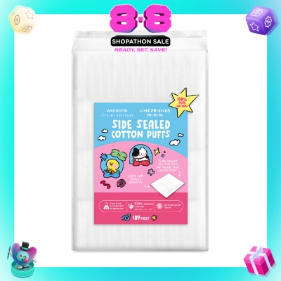 WATSONS - Line Friends Minini Side Sealed Cotton Puffs 189s