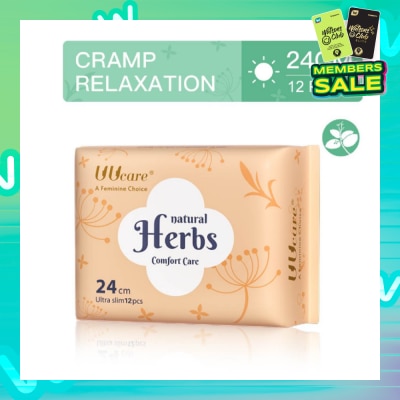 UUCare® Natural Herbs Comfort Care Herbal Pad Ultra Slim 24cm 12s