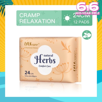 UUCare® Natural Herbs Comfort Care Herbal Pad Ultra Slim 24cm 12s