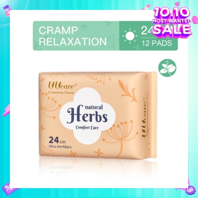 UUCare® Natural Herbs Comfort Care Herbal Pad Ultra Slim 24cm 12s