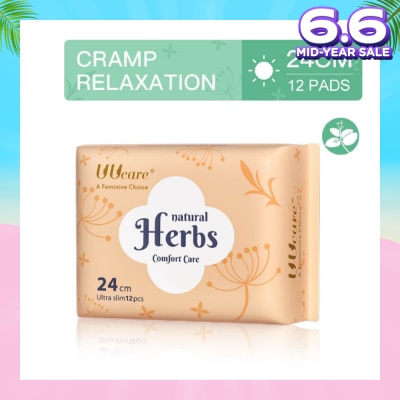 UUCare® Natural Herbs Comfort Care Herbal Pad Ultra Slim 24cm 12s