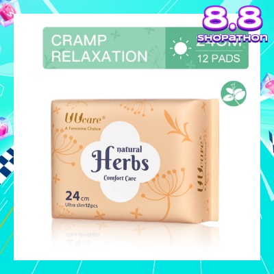 UUCare® Natural Herbs Comfort Care Herbal Pad Ultra Slim 24cm 12s