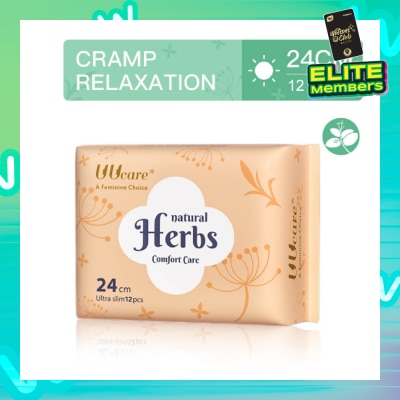 UUCare® Natural Herbs Comfort Care Herbal Pad Ultra Slim 24cm 12s