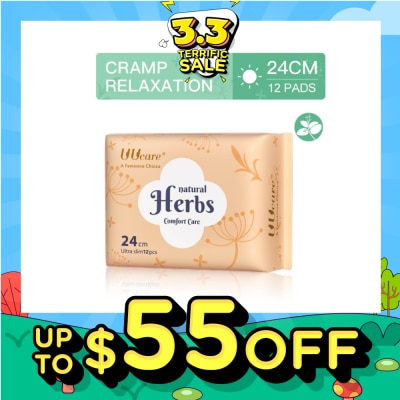 UUCare® Natural Herbs Comfort Care Herbal Pad Ultra Slim 24cm 12s