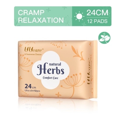 UUCare® Natural Herbs Comfort Care Herbal Pad Ultra Slim 24cm 12s