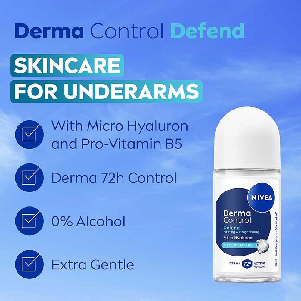 Female Deodorant Derma Control Defend Roll On 50ml