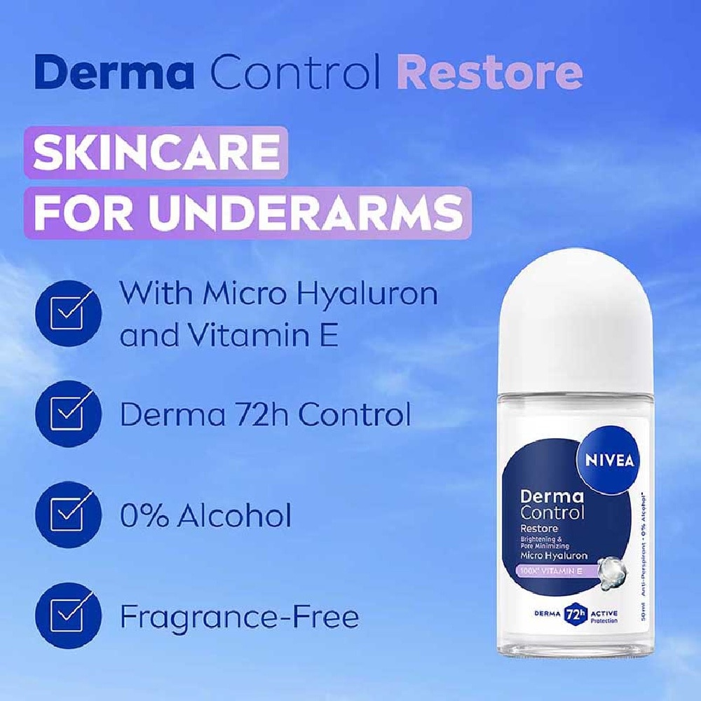 Female Deodorant Derma Control Restore Roll On 50ml