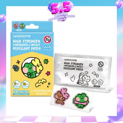 WATSONS - Line Friends Minini High Strength Mosquito & Insect Repellent Patch 24s