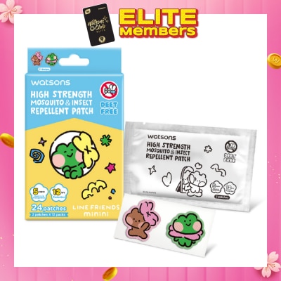WATSONS Line Friends Minini High Strength Mosquito & Insect Repellent Patch 24s