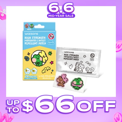 WATSONS - Line Friends Minini High Strength Mosquito & Insect Repellent Patch 24s
