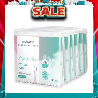 WATSONS - X-Flower Soft & Clean Cotton Buds 80s x 6
