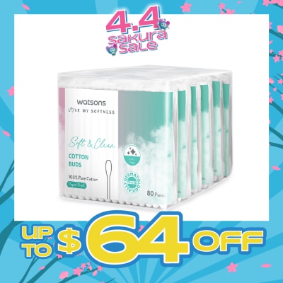 WATSONS - X-Flower Soft & Clean Cotton Buds 80s x 6