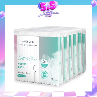 WATSONS - X-Flower Soft & Clean Cotton Buds 80s x 6