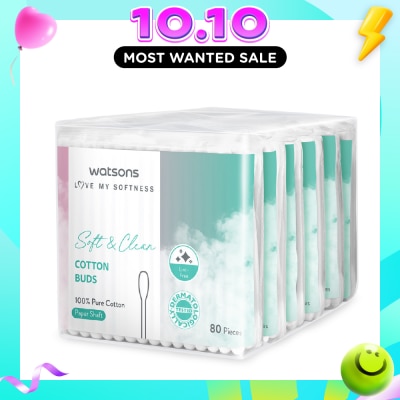 WATSONS X Flower Soft & Clean Cotton Buds 80s x 6 image
