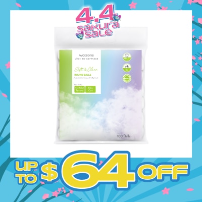WATSONS - X-Flower Soft & Clean Round Cotton Balls 100s