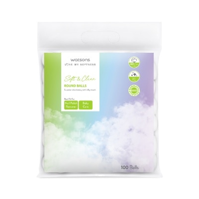 WATSONS X-Flower Soft & Clean Round Cotton Balls 100s