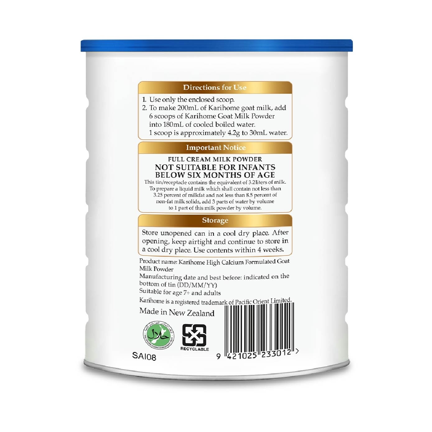 Goat Whole Milk Powder 400g
