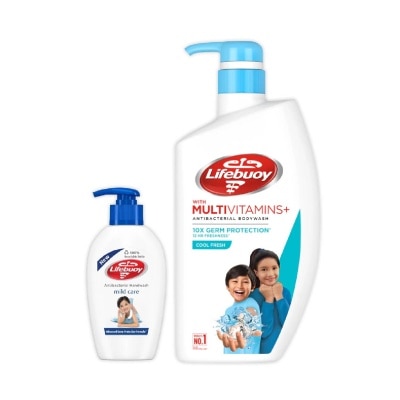 LIFEBUOY Cool Fresh Antibacterial Body + Hand Wash Bundle Set 1s