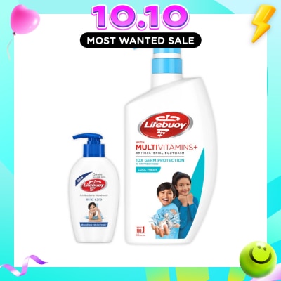 LIFEBUOY Cool Fresh Antibacterial Body + Hand Wash Bundle Set 1s image