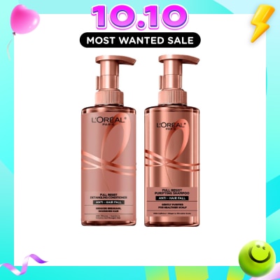 L'OREAL PARIS ELSEVE Full Resist Anti Hair Fall Shampoo + Conditioner Bundle Set 1s image