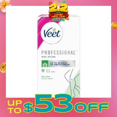 VEET Hair Removal Wax Strips Dry Skin 20s