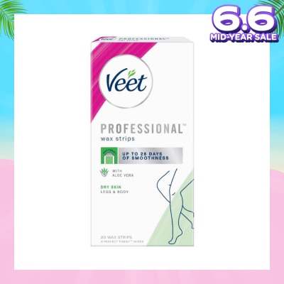 VEET Hair Removal Wax Strips Dry Skin 20s