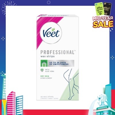 VEET Hair Removal Wax Strips Dry Skin 20s