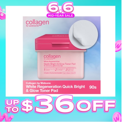 COLLAGEN BY WATSONS - White Regeneration Quick Bright & Glow Toner Pads 90s