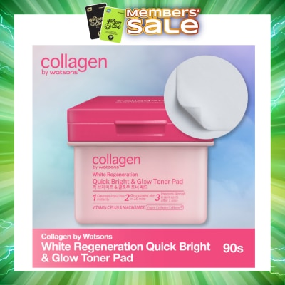 COLLAGEN BY WATSONS - White Regeneration Quick Bright & Glow Toner Pads 90s
