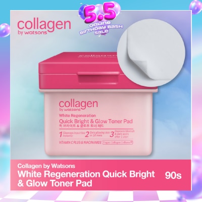COLLAGEN BY WATSONS - White Regeneration Quick Bright & Glow Toner Pads 90s