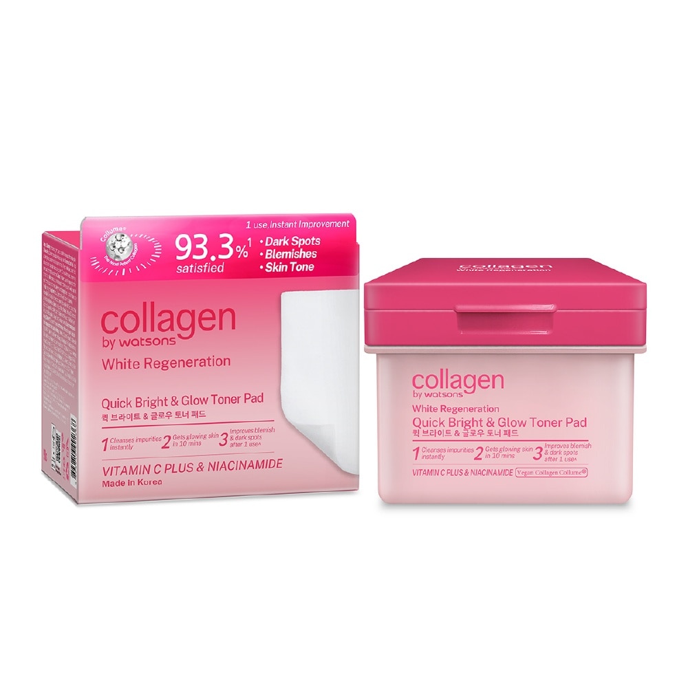 White Regeneration Quick Bright & Glow Toner Pads 90s
