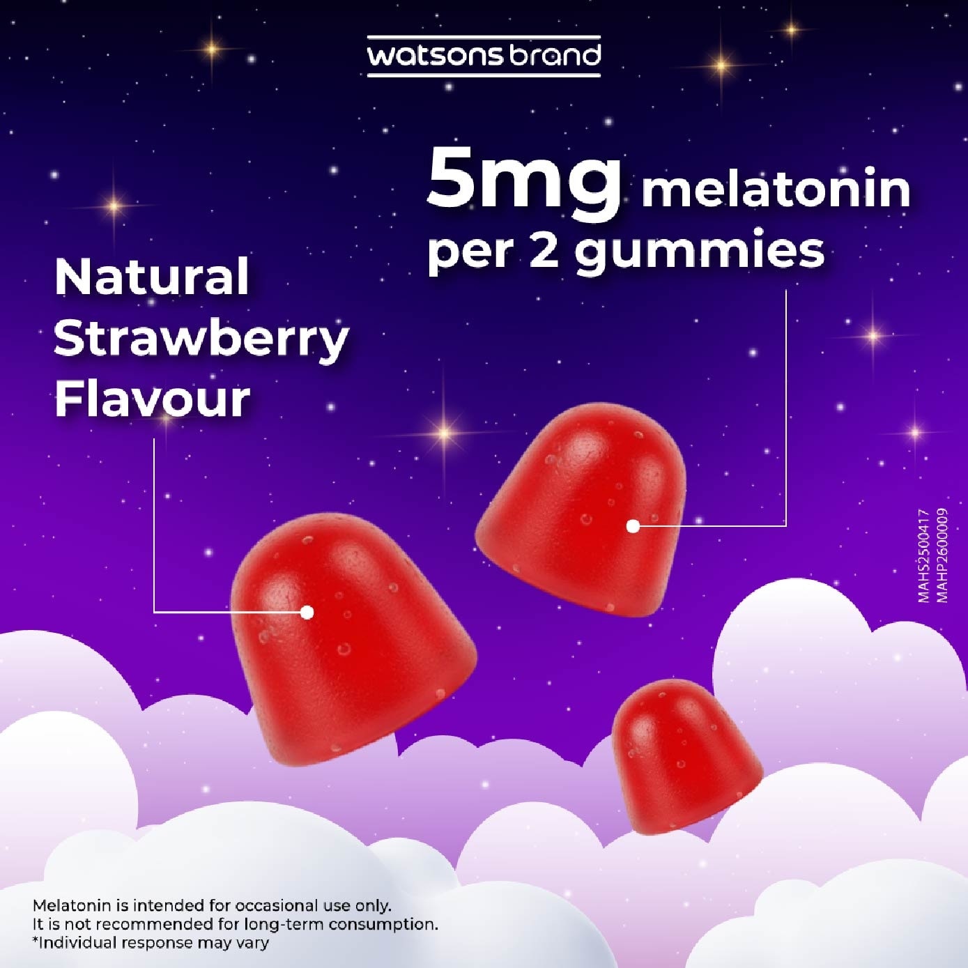 Sweet Dreams Melatonin 5mg Natural Strawberry Flavor Gummies 90s