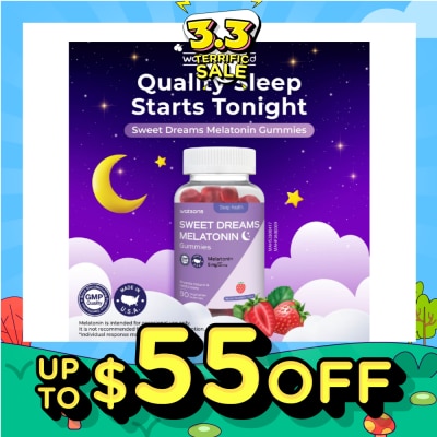 WATSONS Sweet Dreams Melatonin 5mg Natural Strawberry Flavor Gummies 90s