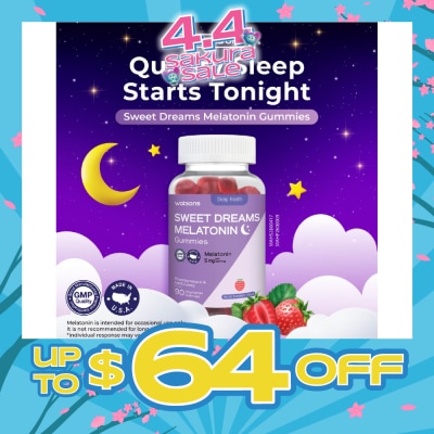 WATSONS - Sweet Dreams Melatonin 5mg Natural Strawberry Flavor Gummies 90s