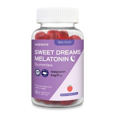 WATSONS Sweet Dreams Melatonin 5mg Natural Strawberry Flavor Gummies 90s