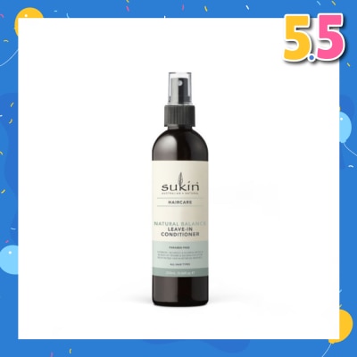 SUKIN Natural Balance Leave-In Conditioner (Hydrates, Gently Detangles And Tames Frizzy Hair) 250ml