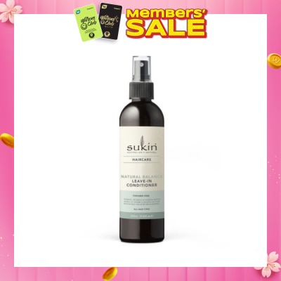 SUKIN Natural Balance Leave-In Conditioner (Hydrates, Gently Detangles And Tames Frizzy Hair) 250ml