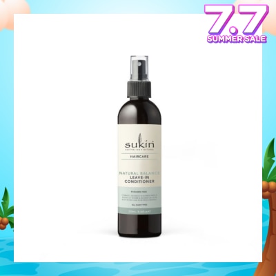 SUKIN Natural Balance Leave-In Conditioner (Hydrates, Gently Detangles And Tames Frizzy Hair) 250ml