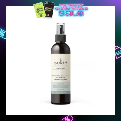 SUKIN Natural Balance Leave-In Conditioner (Hydrates, Gently Detangles And Tames Frizzy Hair) 250ml