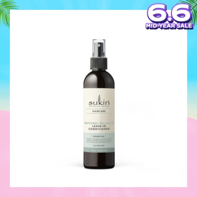 SUKIN Natural Balance Leave-In Conditioner (Hydrates, Gently Detangles And Tames Frizzy Hair) 250ml