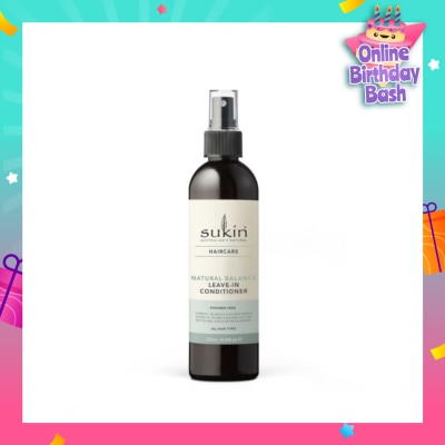 SUKIN Natural Balance Leave-In Conditioner (Hydrates, Gently Detangles And Tames Frizzy Hair) 250ml