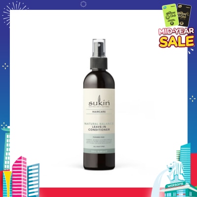 SUKIN Natural Balance Leave-In Conditioner (Hydrates, Gently Detangles And Tames Frizzy Hair) 250ml