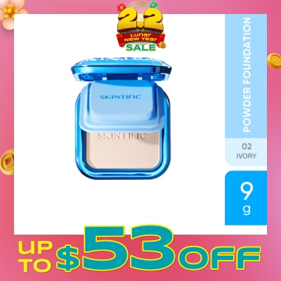 SKINTIFIC Ultra Cover Powder Foundation 02 Ivory 9g