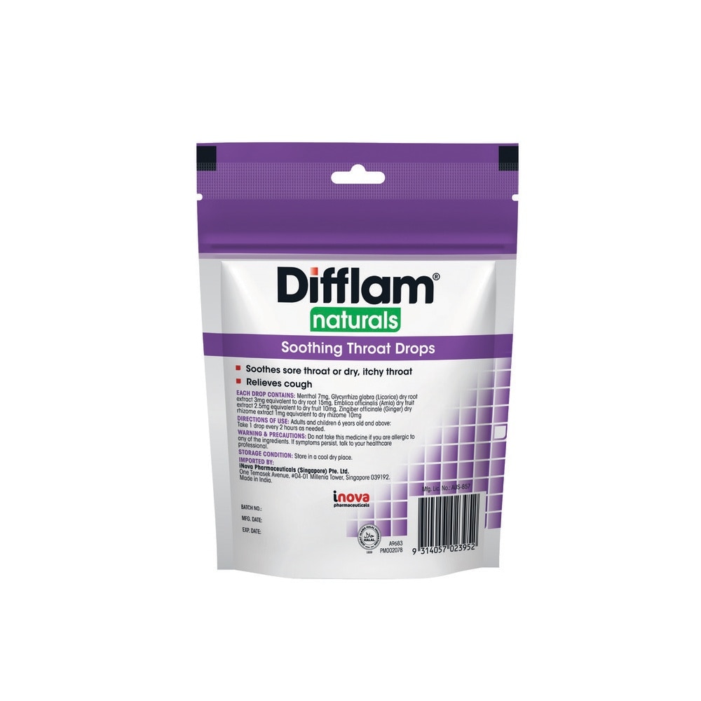 Naturals Soothing Throat Drops Elderberry Flavour 18s