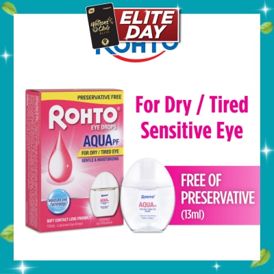 ROHTO EYE DROPS Eye Drops Preservatives Free Aqua 13ml image
