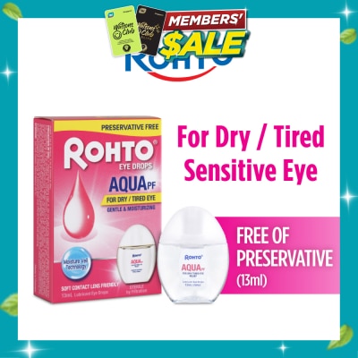 ROHTO EYE DROPS Eye Drops Preservatives Free Aqua 13ml image